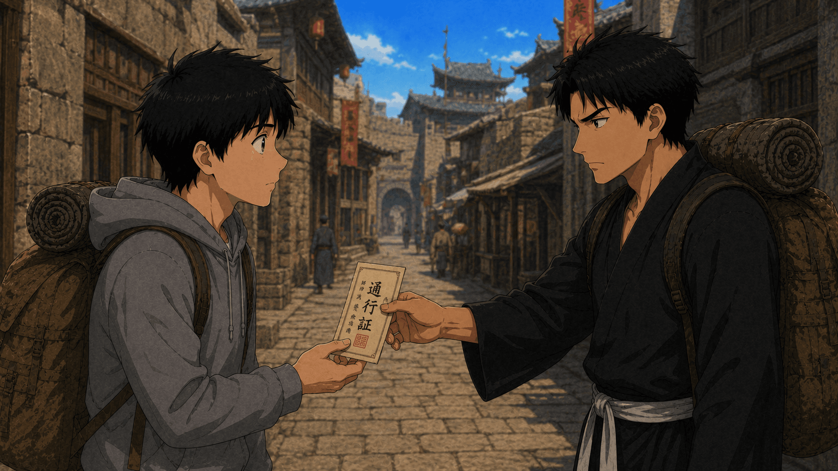 「一人で進んでいけるか?」「できる!止まれない!」